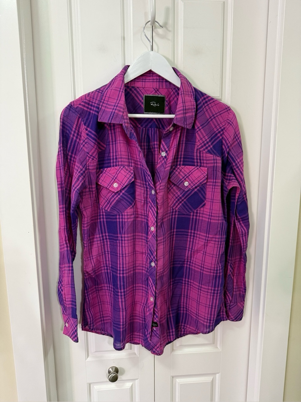 Rails Plaid Button-Down Shirt – Medium